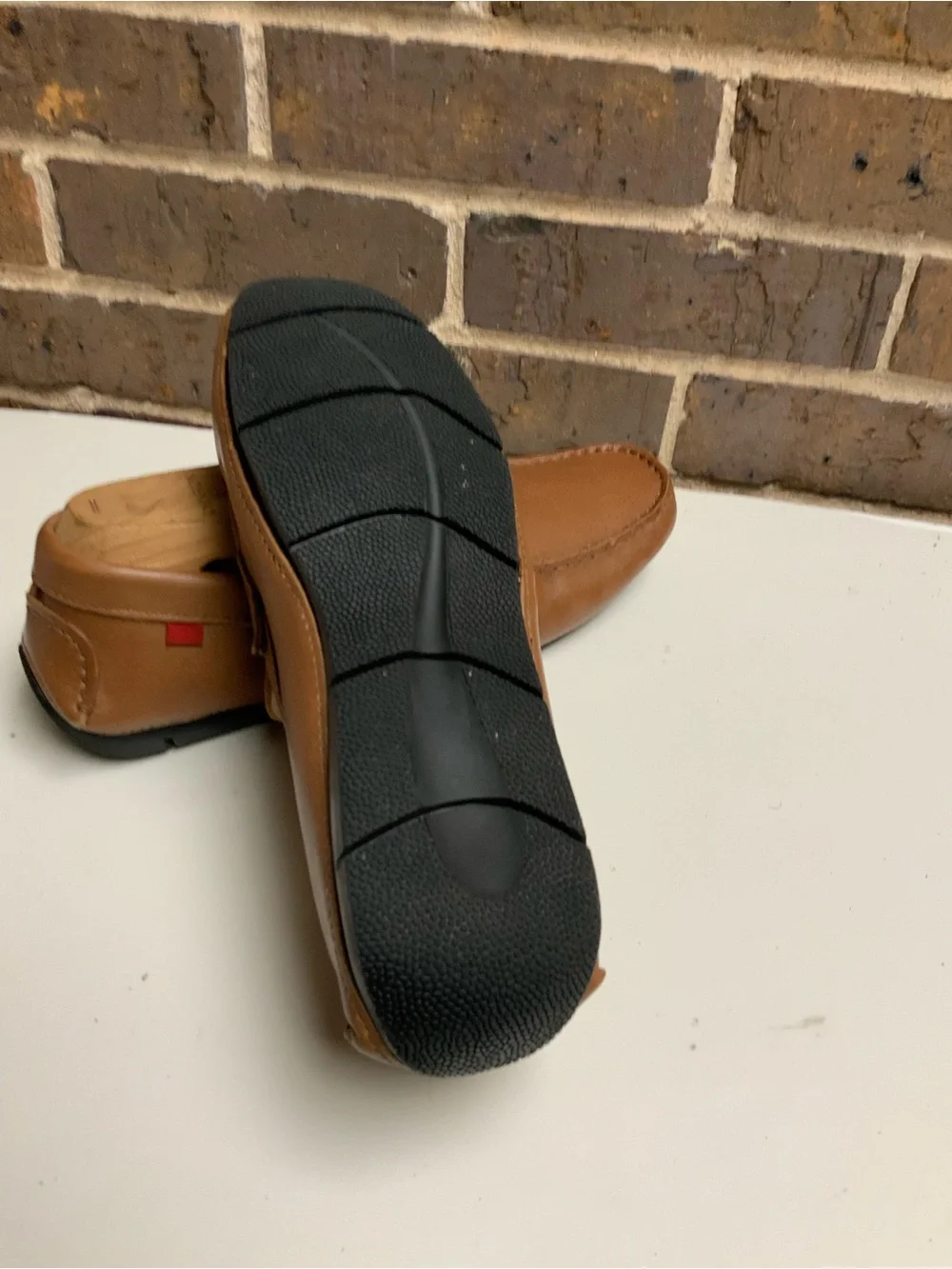 Men's Cognac Slip-On Penny Loafers